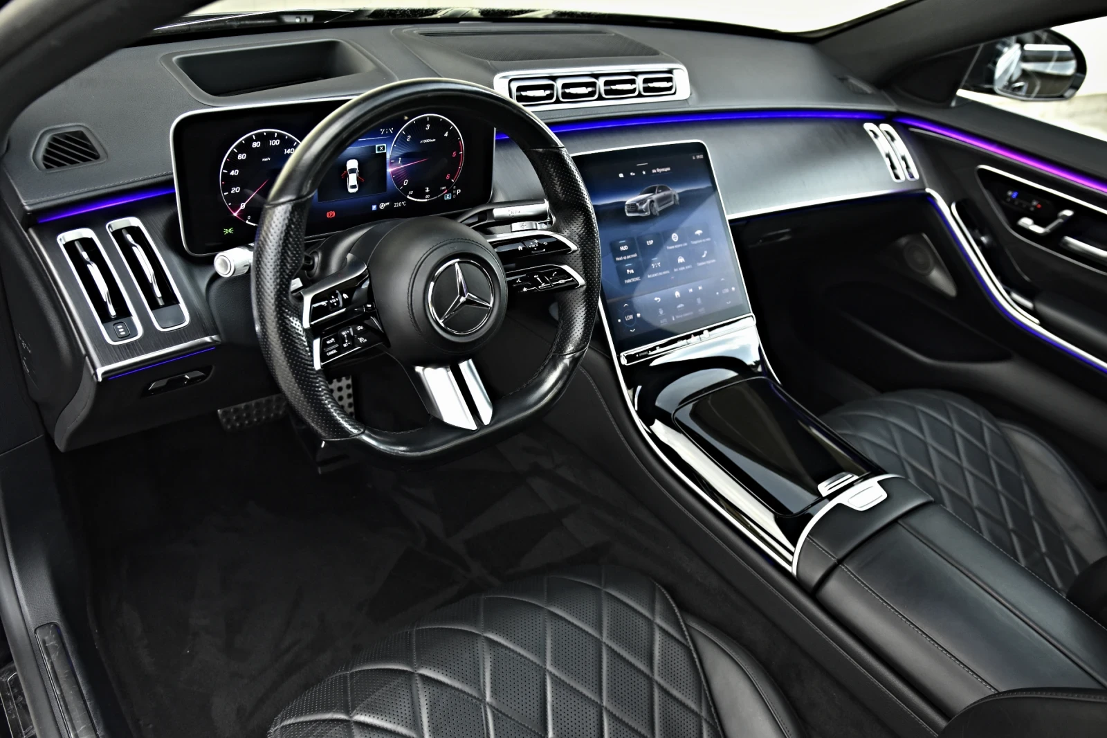 Mercedes-Benz S 400 D 4M 3xTV AMG Optik LONG 360 MULTIBEAM HEADUP, снимка 8 - Автомобили и джипове - 54831647