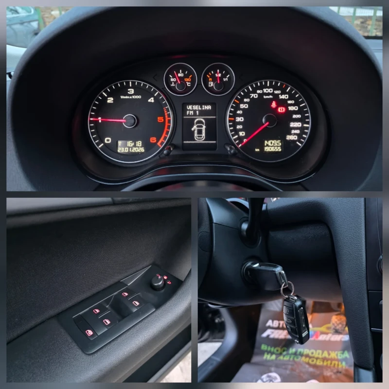Audi A3 1.9TDI 105K.C. / КЛИМАТРОНИК / 2009 ГОДИНА, снимка 13 - Автомобили и джипове - 53311487