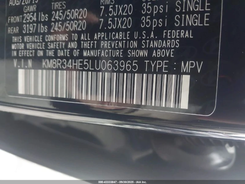 Hyundai Palisade 3.8L V-6 DI, DOHC, VVT, 291HP Front Wheel Drive, снимка 16 - Автомобили и джипове - 53054259