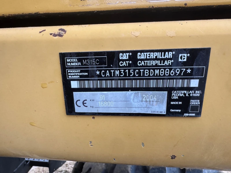 Багер Cat М 315 С, снимка 8 - Индустриална техника - 52106956