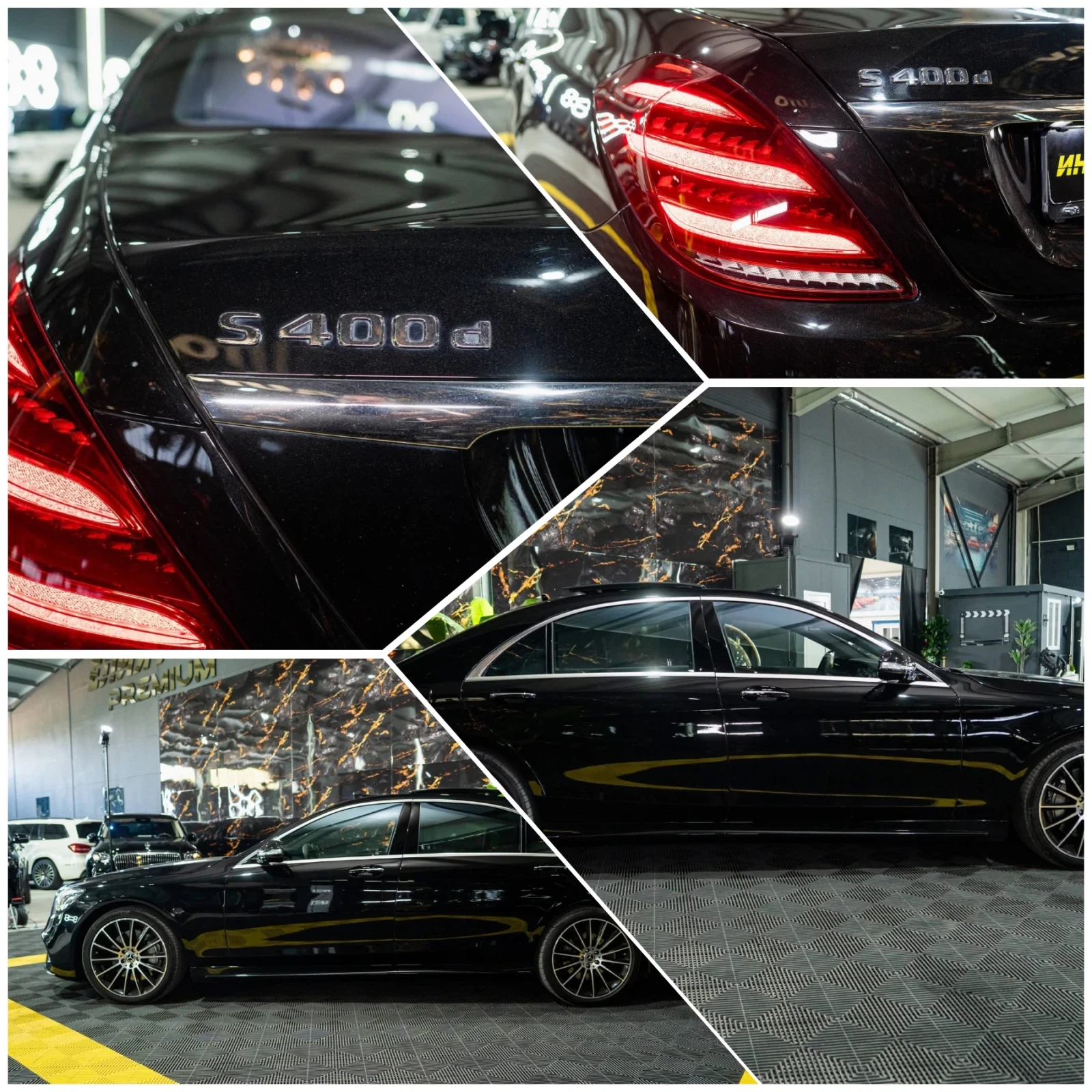 Mercedes-Benz S 400 D LONG AMG LINE LED ПАНО BURM 3XTV ЛИЗИНГ 100%, снимка 17 - Автомобили и джипове - 55960389