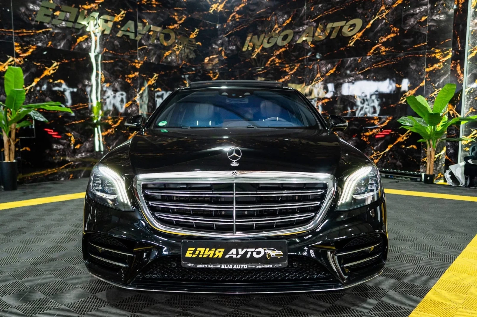 Mercedes-Benz S 400 D LONG AMG LINE LED ПАНО BURM 3XTV ЛИЗИНГ 100%, снимка 3 - Автомобили и джипове - 55960389