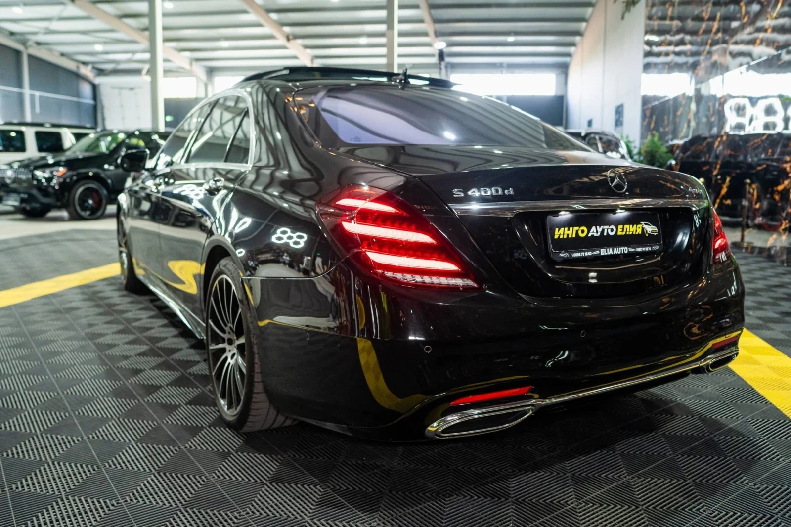 Mercedes-Benz S 400 D LONG AMG LINE LED ПАНО BURM 3XTV ЛИЗИНГ 100%, снимка 6 - Автомобили и джипове - 55960389