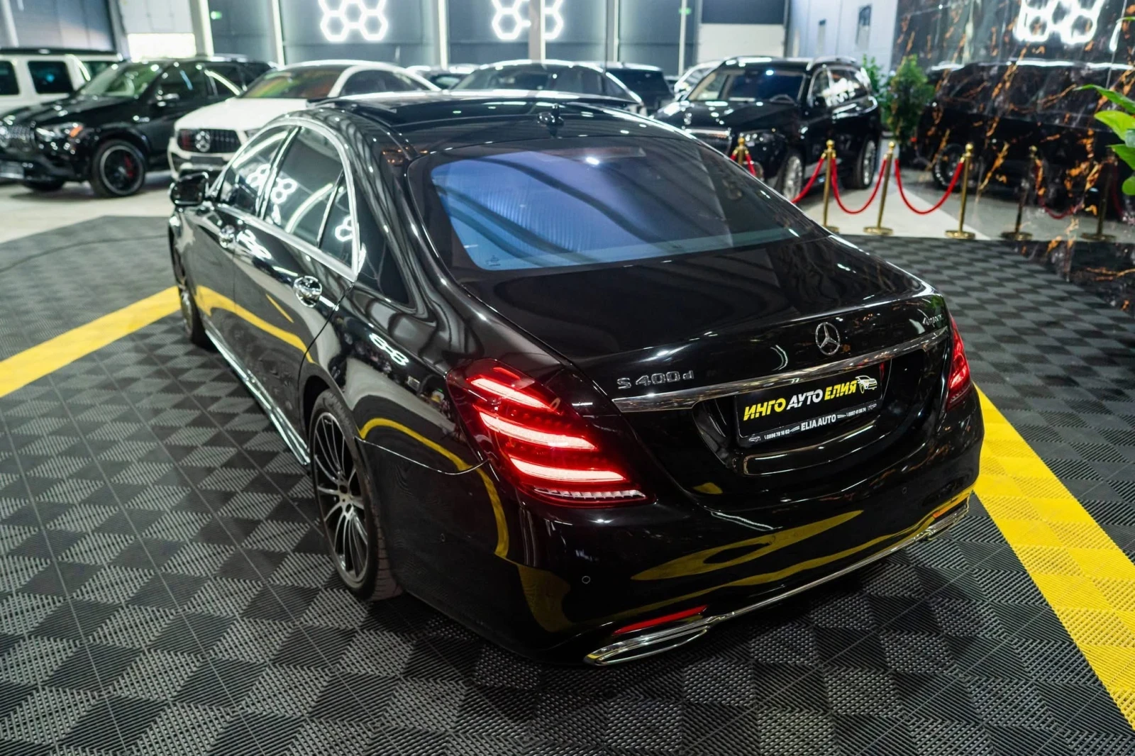 Mercedes-Benz S 400 D LONG AMG LINE LED ПАНО BURM 3XTV ЛИЗИНГ 100%, снимка 7 - Автомобили и джипове - 55960389