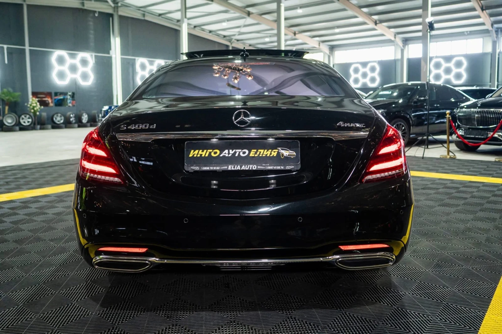 Mercedes-Benz S 400 D LONG AMG LINE LED ПАНО BURM 3XTV ЛИЗИНГ 100%, снимка 8 - Автомобили и джипове - 55960389