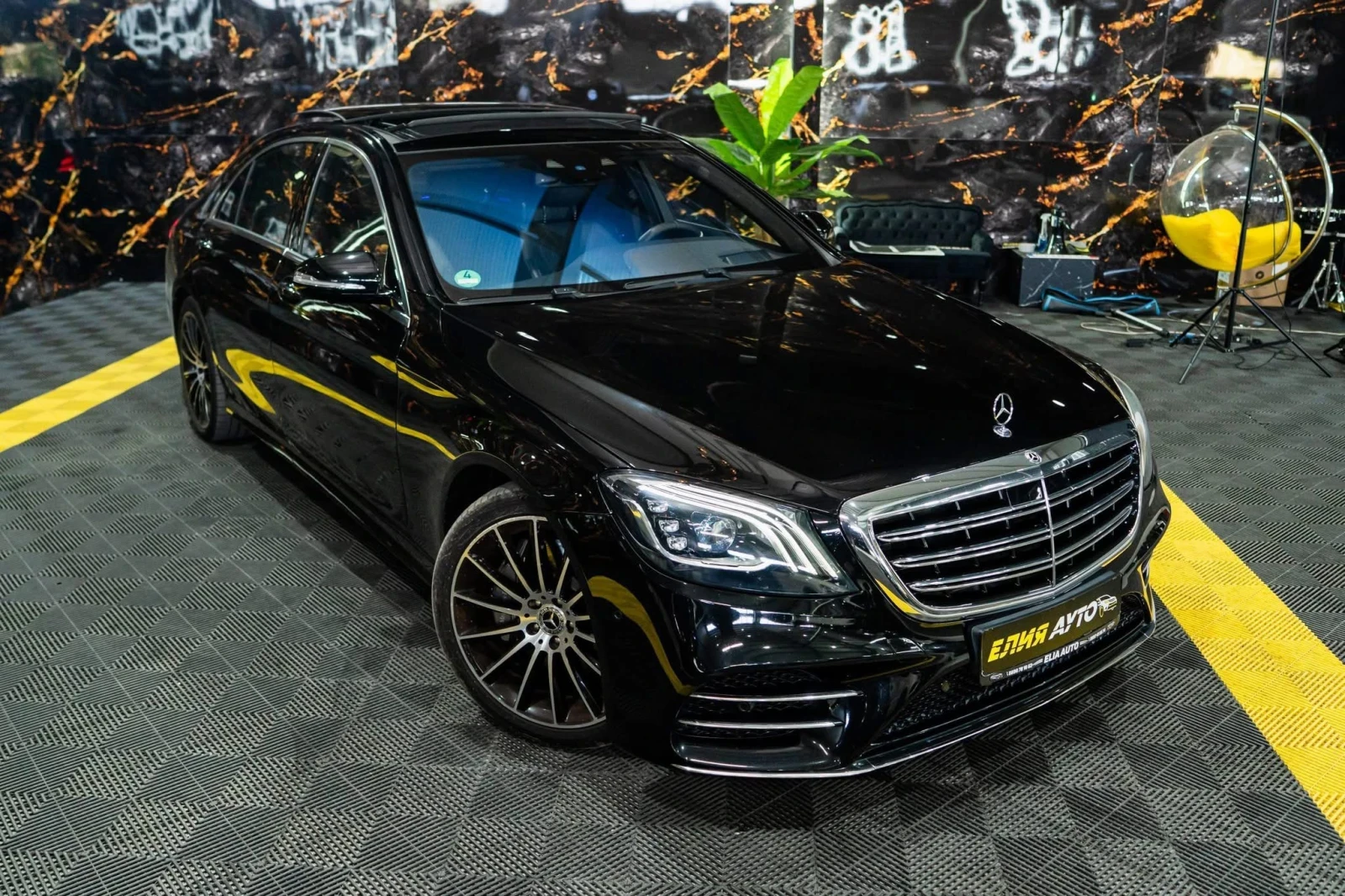 Mercedes-Benz S 400 D LONG AMG LINE LED ПАНО BURM 3XTV ЛИЗИНГ 100%, снимка 2 - Автомобили и джипове - 55960389