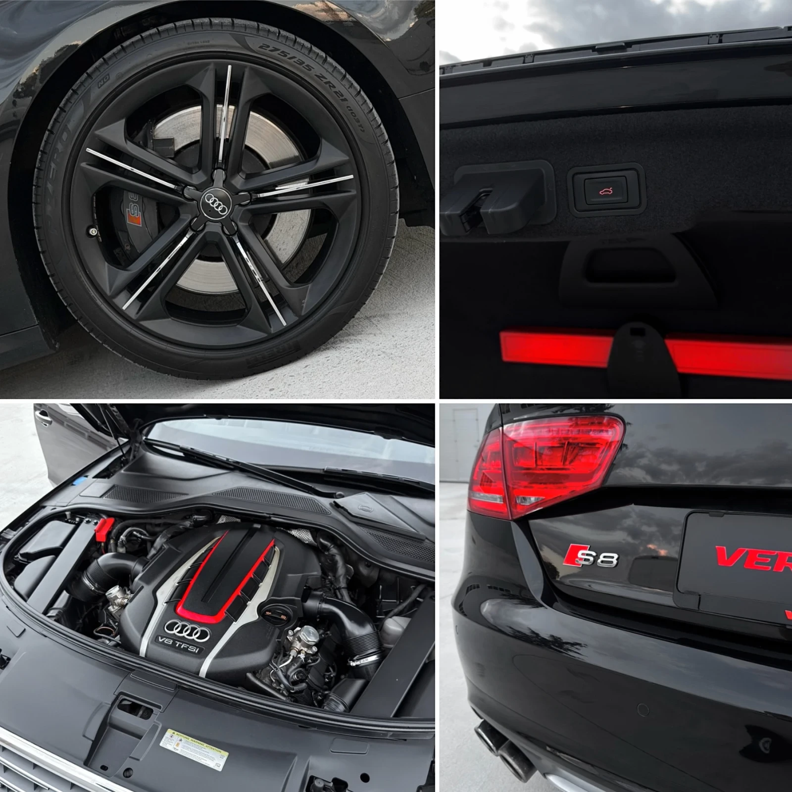 Audi S8 4.0 V8/ 3xTV/ FULL LED/ CARBON/ ALCANTARA/ 8ZF, снимка 10 - Автомобили и джипове - 54766398