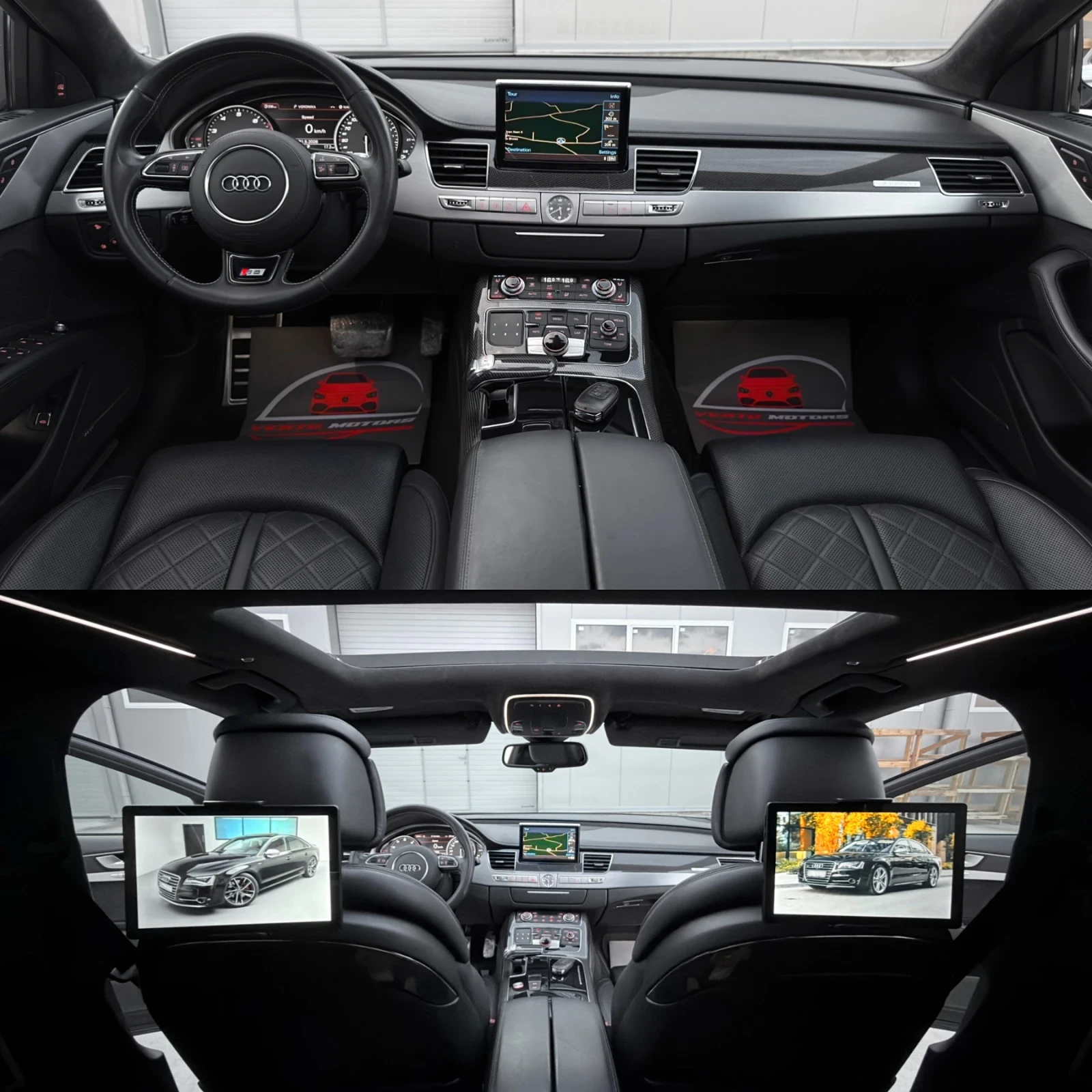 Audi S8 4.0 V8/ 3xTV/ FULL LED/ CARBON/ ALCANTARA/ 8ZF, снимка 9 - Автомобили и джипове - 54766398