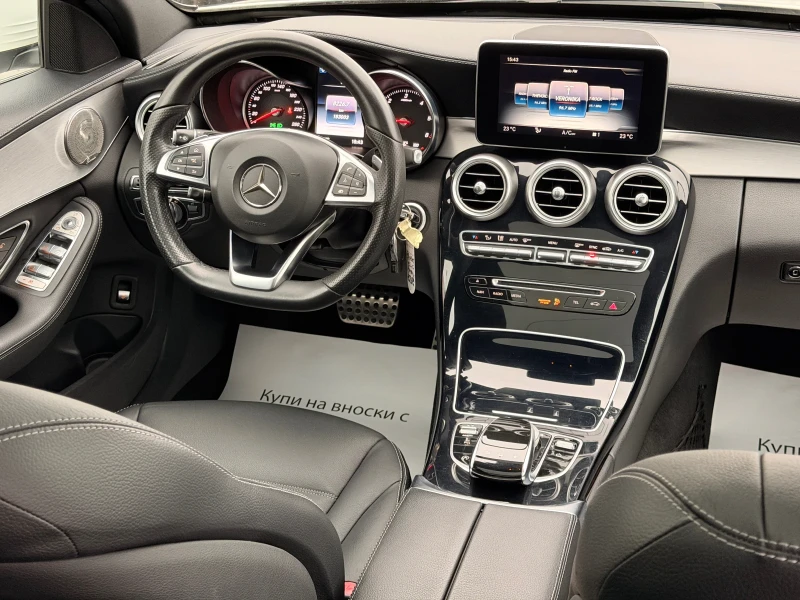 Mercedes-Benz C 220 AMG-LINE-КОЖА-ПАНОРАМА-LED-НАВИ-ЕЛ-БГ-183Х.КМ-НОВА, снимка 12 - Автомобили и джипове - 53420093