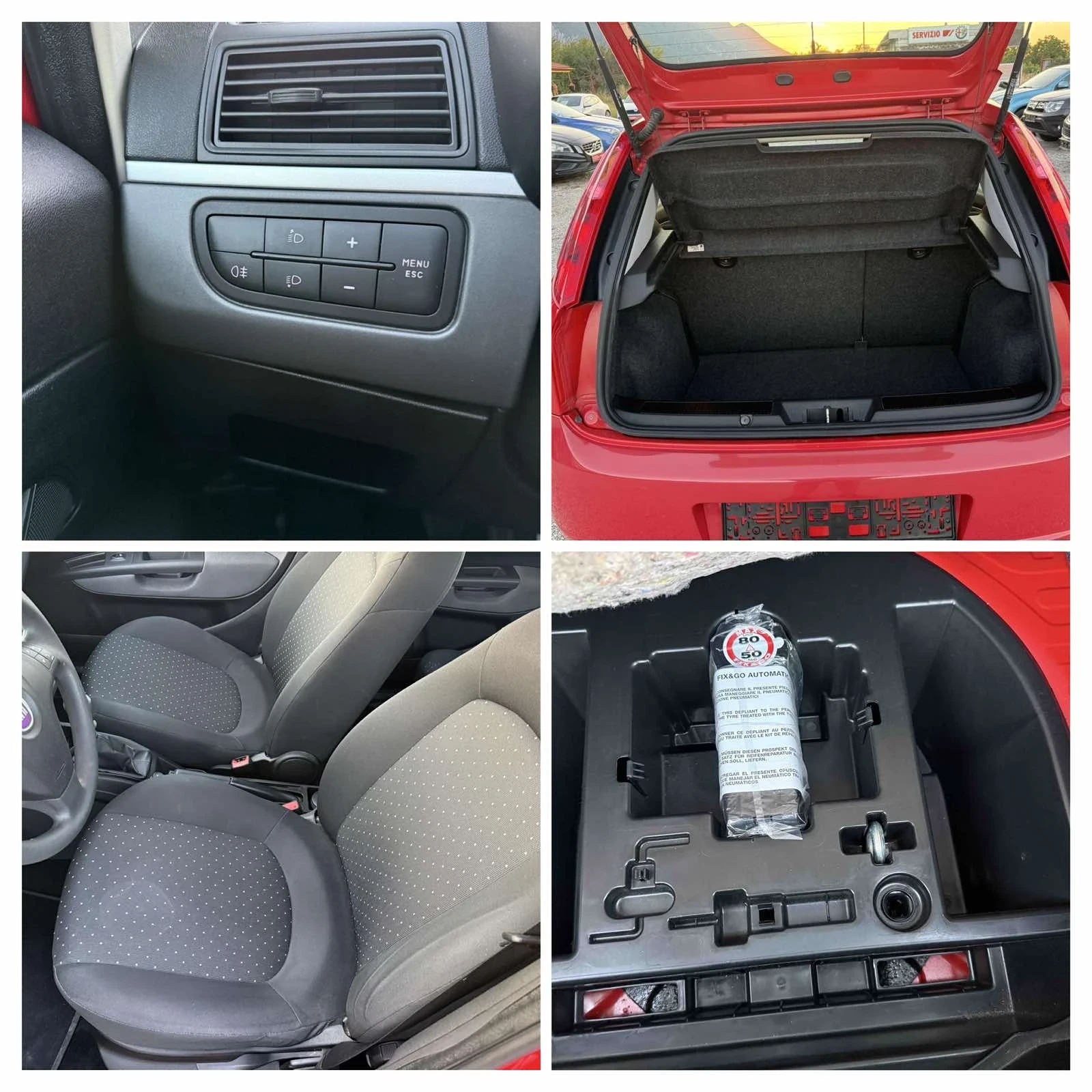 Fiat Punto 1.4 I 75 к.с. ЧИСТО НОВ, снимка 17 - Автомобили и джипове - 55052366