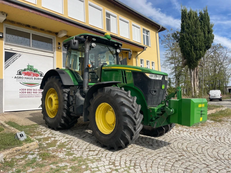 Трактор John Deere 7250R POWER SHIFT E-23 НАВИГАЦИЯ НОВИ ГУМИ ЛИЗИНГ, снимка 1 - Селскостопанска техника - 47523267