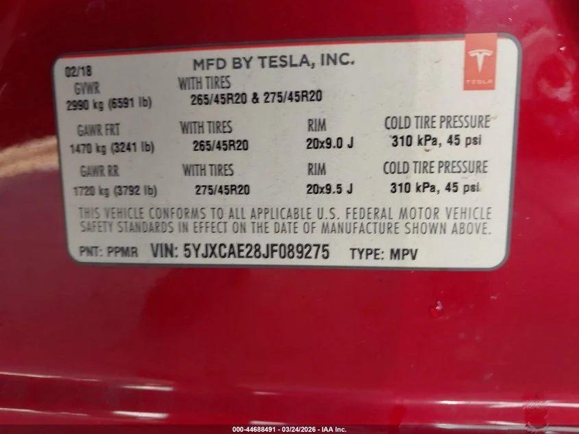 Tesla Model X 75D AWD, снимка 9 - Автомобили и джипове - 54459601